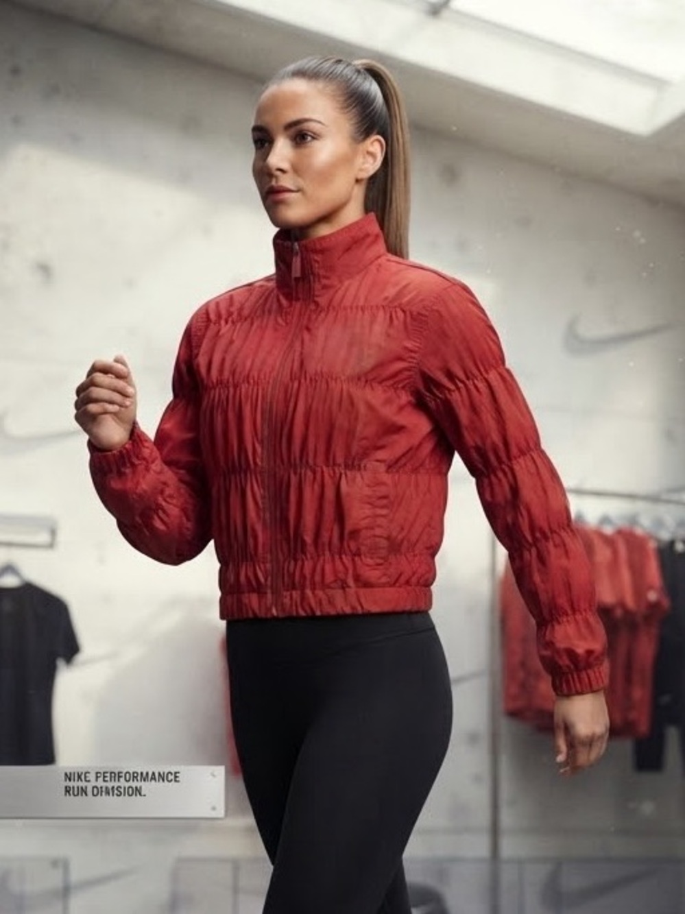Nike Red Lightweight Bomber Jacket - Women